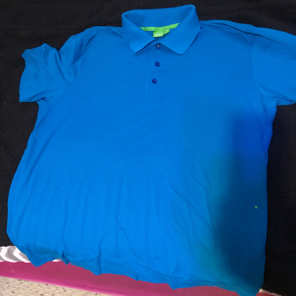 MEN'S HUGO BOSS BLUE SHIRT SIZE XL EXCELLENT COND.